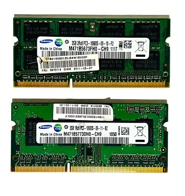 Samsung 2GB 1Rx8 & 2Rx8 PC3 10600s non-ECC SODIMM Memory M471B5673FHO (lot 2) - Image 1 of 2