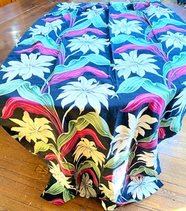 Vintage Retro Tropical Floral Rindenstoff Gardine Panel WW262 - Bild 1 von 2