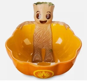 Disney Marvel Baby Groot Candy Popcorn Bowl Guardians of the Galaxy Decor Orange - Picture 1 of 12