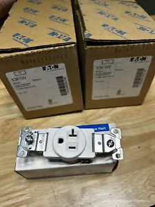 5361-W - (10 Pack) 20A 125V Heavy Duty Spec-Grade Single Receptacle, White (New) - Picture 1 of 1