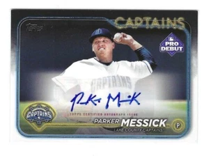 Tarjeta de béisbol 2024 Topps Pro debut Parker Messick autógrafo - Imagen 1 de 1