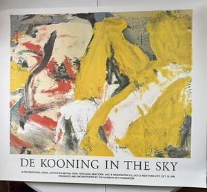 Original Vintage Lithograph “in The Sky” By Willem De Kooning - Picture 1 of 4
