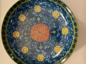 Williams Sonoma Crane Vietnamese Server Bowl Blue Medallion New - Picture 1 of 5