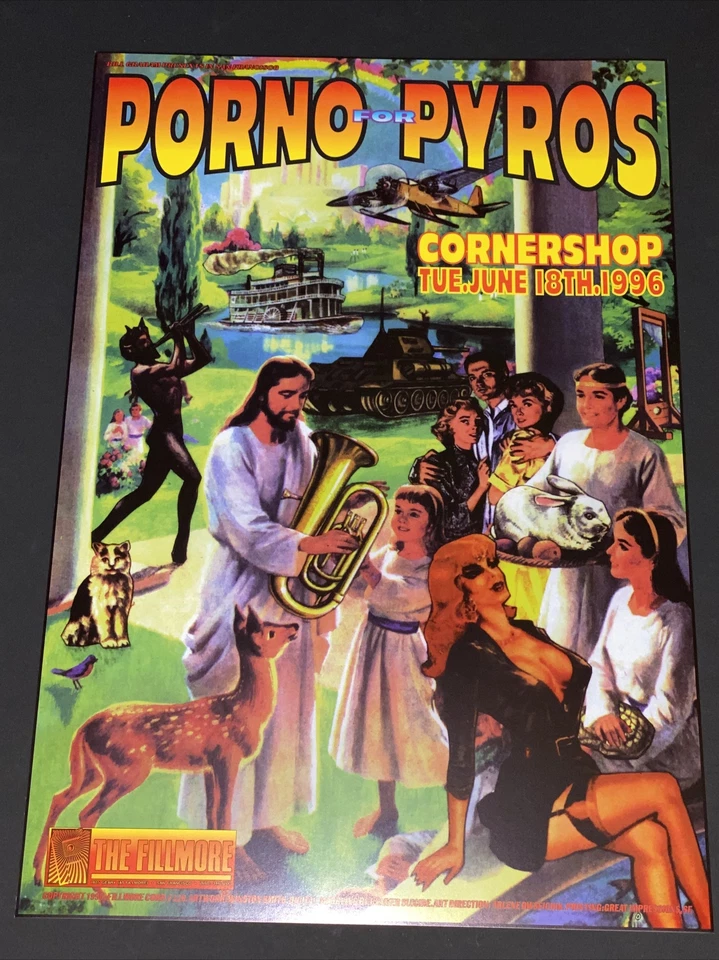 Porno For Pyros Jesus Playing The Tuba Original Concert Poster Fillmore 1996 - Image 1 of 1