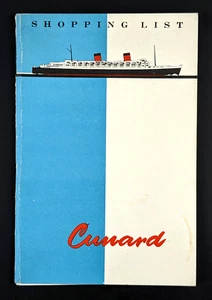 Cunard Einkaufsliste Vintage Kreuzfahrtlinie Werbung Ende 50er Jahre - Bild 1 von 12