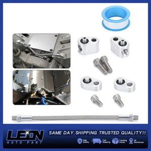 For LS LS1 Throttle Body Bypass Coolant Steam Port Crossover Hose Braided Kit - Picture 1 of 13