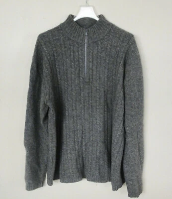 Suéter Pullover Para Hombre Sonoma Gris Cuello Simulado 100% Lana de Cordero Talla XL  Foto 1 de 3