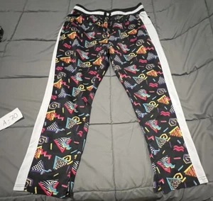 Screenshot Men Pants Medium Black Retro 90s Allover Hip Hop Street Zip Ankle - Picture 1 of 6