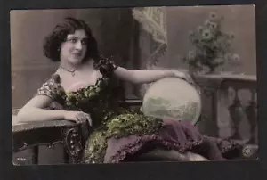 Actress with Drum Music Theatre PC circa 1900 - Picture 1 of 1