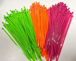 Nylon Kabel Draht Reißverschluss helle Neonfarben 11" 100er-Pack 50 Pfund Stärke - Bild 1 von 4