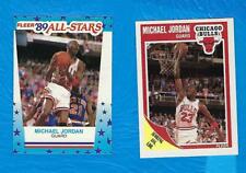 MICHAEL JORDAN 1989-90 FLEER #21 MICHAEL JORDAN & STICKER #3 CHICAGO BULLS HOF