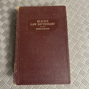 Black’s Law Dictionary Third 3rd Edition 1933 Vintage Hardcover West Publishing - Bild 1 von 17
