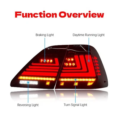 For Lexus LS430 2001-2003 1Pair Smoked Full LED Tail Lights Rear Lamp Replace — 第 1/3 张图片