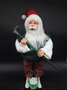 Mit freundlichen Grüßen Weihnachtsmann Golf Weihnachtsmann Figur Urlaub Weihnachten Wohndeko - Bild 1 von 7