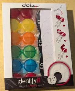 DOTZ Identifiants de Cordon, Multicolore Lot de 10 - Photo 1/3