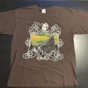 Holiday World “The Voyage” Roller Coaster T-Shirt – Brown – Size Large - Picture 1 of 4