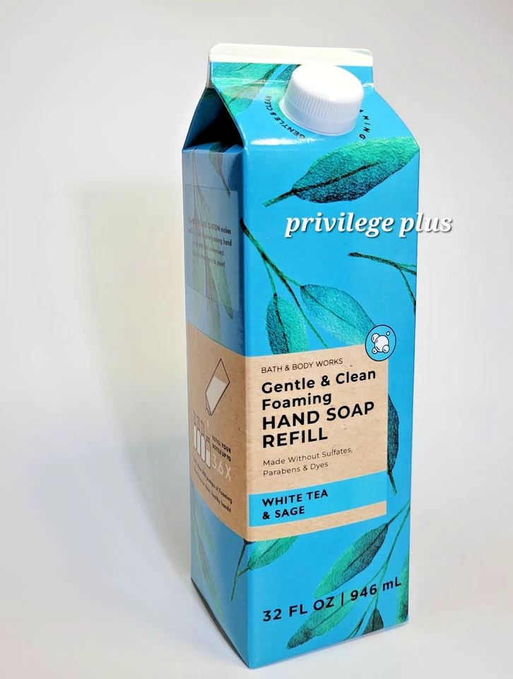 BATH & BODY WORKS White Tea & Sage GENTLE & CLEAN FOAMING HAND SOAP Refill - Image 1 of 1