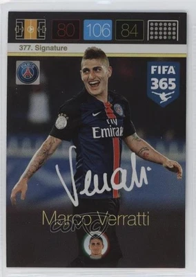 2015 Panini Adrenalyn XL Fifa 365 Signature Marco Verratti #377 - Image 1 of 2