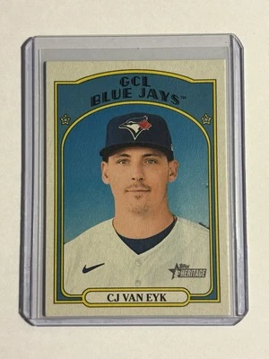 CJ Van Eyk #/25 Rookie Card RC 2021 Topps Heritage #39 GCL Blue Jays Florida St. - Image 1 of 2
