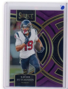 XAVIER HUTCHINSON 2023 SELECT PREMIER LEVEL PURPLE PRIZM ROOKIE RC /75 SP TEXANS - Bild 1 von 2