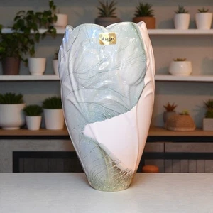 VTG Large1999 Royal Haeger Pottery 1999 Vera Cruz Tulips Petal Vase 14” - Picture 1 of 7