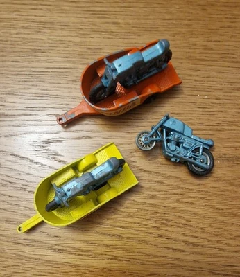 Matchbox Lesney Superfast No. 38 - Remolque para motocicletas Honda X2 con 3 bicicletas  Foto 1 de 4