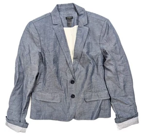 Giacca blazer grigio Loft Ann Taylor singolo bottone davanti donna taglia 10 - Foto 1 di 5