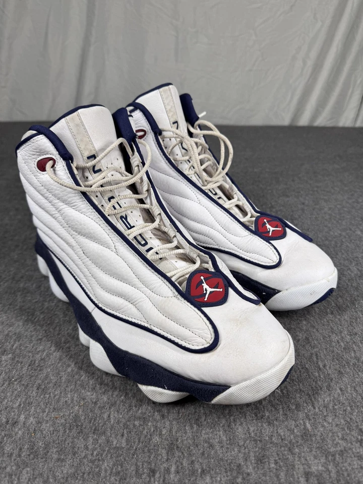 Jordan Jumpman Pro Zapatos Fuertes Para Hombre Talla 13 Blanco Azul Marino Baloncesto DC8418-100 Foto 1 de 4