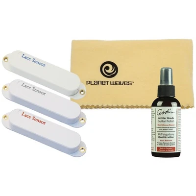 Lace Sensor 21063WH Value Pack - Blue, Silver, Red 3-Pack Electric Pickups White - Image 1 of 3