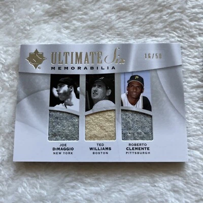 2009 Upper Deck Ultimate Baseball Six Jersey Clemente Jeter DiMaggio Williams  - Изображение 1 из 4