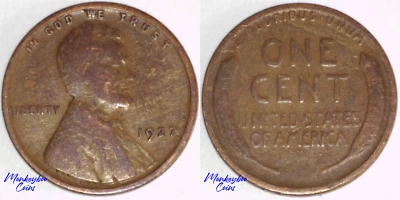 1927 Lincoln Wheat Cent - Improper Alloy Mix Wood Grain Woody - Rare Error Coin - Image 1 of 4