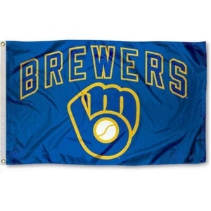 MILWAUKEE BREWERS 3'X5' FLAG/BANNER *100% FULL COLOR ON BOTH SIDES OF THE FLAG* - Picture 1 of 4