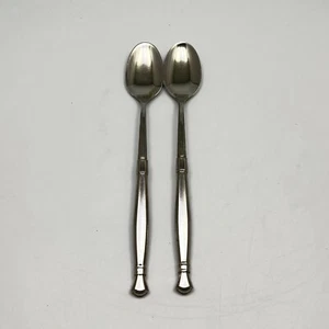 Oneida Stainless Act II Iced Tea Spoon Satin Flatware 7-3/4 2Pc Set - Picture 1 of 11