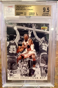 1992-93 Upper Deck TEAM MVP #TM5 Michael Jordan BGS 9.5 Gem RARE - Picture 1 of 2