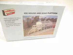 HO TRAINS WALTHERS CORNERSTONE SERIES 933-3049 ICE HOUSE/PLATFORM KIT- NEW -B12R - Picture 1 of 4
