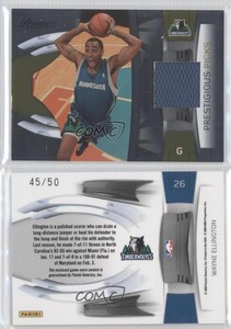 2009 Prestige Prestigious Picks Gold Materials /50 Wayne Ellington #26 Rookie RC