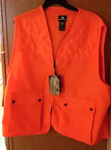 NWT Men’s Hunting Safety Vest Mossy Oak Blaze Orange Zip-Up w/ Pockets 2XL/3XL - Picture 1 of 5