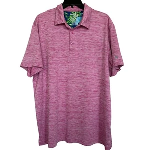 Birdie Bound Men’s Sz XL Fuschia Pink Short Sleeve Performance Polo Shirt - Picture 1 of 7