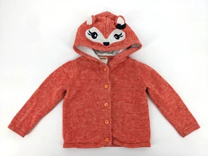 2014 Gymboree Fairy Tale Forest Fox Hooded Cardigan Toddler Size 18-24 Month - Picture 1 of 9