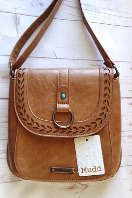 MUDD Bandolera Bolso de Hombro Herramienta Corte Imitación Cuero Sillín Tostado Marrón Foto 1 de 4