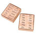  24 Pcs Wooden Letter Seals DIY Rubber Scrapbooking Stamps Hand Account