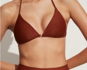 NWT Faithfull The Brand Amara Bikini Top Plain Spice SizeUS8/AU12/L - Picture 1 of 7