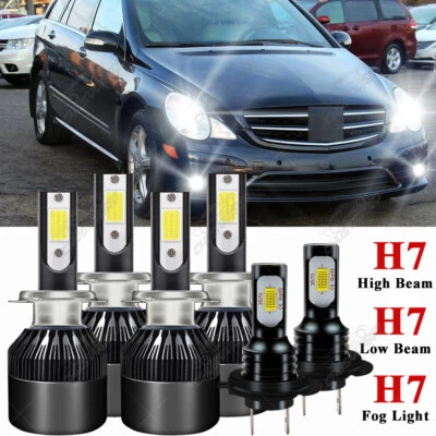 For Mercedes-Benz R350 2006-10 6x Front LED Headlight Hi/Lo+ Fog Light Bulbs Kit - Image 1 of 4