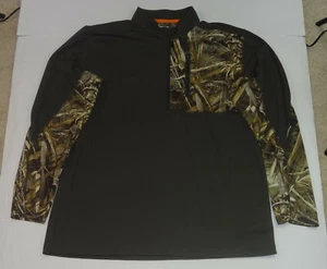 Men's Magellan Outdoors Hunt Gear Green Camo 1/4 Zip Sweatshirt Sz. XL R7-03 - Picture 1 of 7