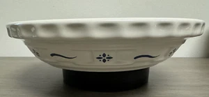 Plato para hornear Longaberger Pottery 10" tejido tradiciones herencia azul - Imagen 1 de 6