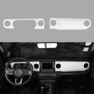Center Console Dashboard Panel Cover Trim For Jeep Gladiator JL JT 2018+ White - Picture 1 of 6