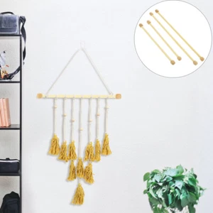 4 Pcs Bamboo and Wood Hanging Rod Accessories Tapestry Rods for on Wall Pole - Picture 1 of 12