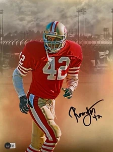RONNIE LOTT AUTO SIGNED 11x14 PHOTO PICTURE San Francisco 49ERS BECKETT COA 2 - Picture 1 of 3