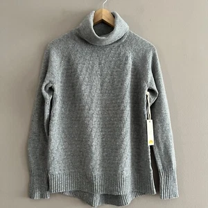 C & C California Turtleneck Pullover Sweater Wool Blend Gray Size Small Soft - Picture 1 of 14