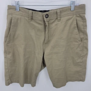 Volcom Shorts Mens 32 Brown Flat Front Casual Outdoor Bermuda Chino Skater - Picture 1 of 8